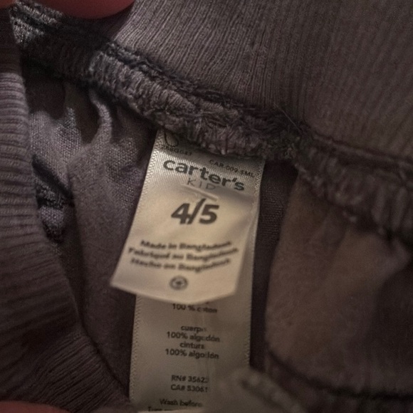 Carter's Gray Cargo Pants Boys 4/5 Used - Picture 2 of 3